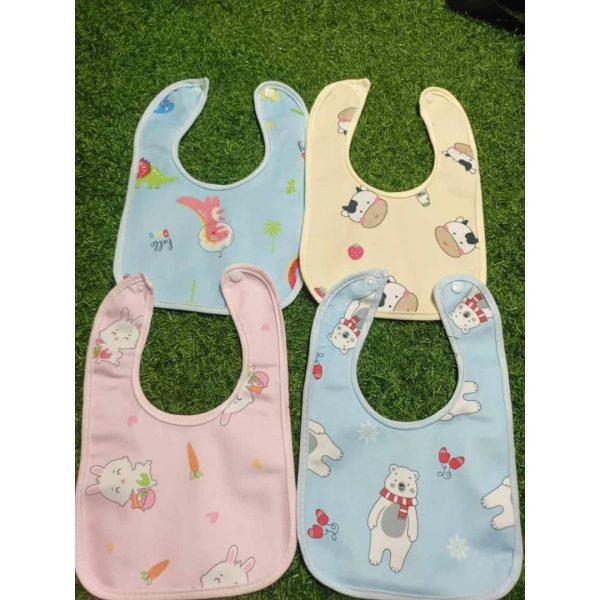 3 Pcs Soft Waterproof Cotton Bibs