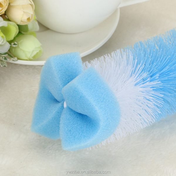 2 In 1 Bottle and Nipple Cleaning Brush with Sponge Head