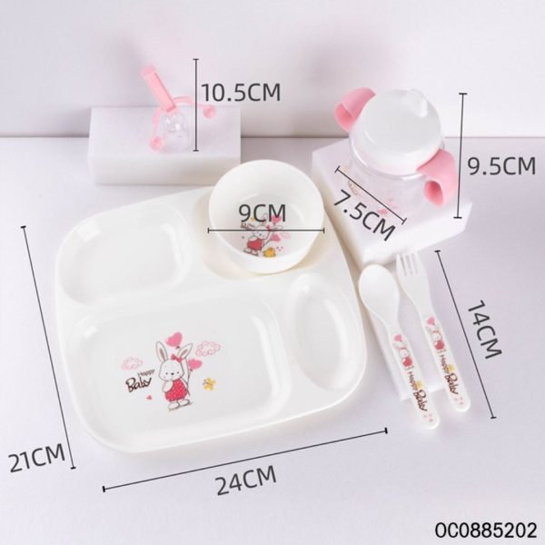 6 Pcs Baby Feeding Tableware Set